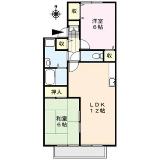 プロムナード野中【1階】の間取り