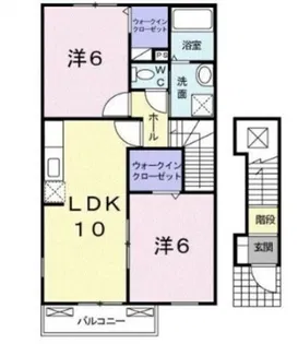 リバーサイド エアリーII【2階】の間取り