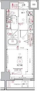 クレヴィスタ押上【3階】の間取り