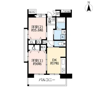 URフレール西新井中央公園【3階】の間取り