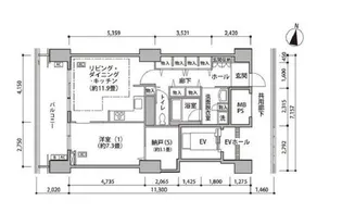 東雲キャナルコートCODAN16号棟【5階】の間取り