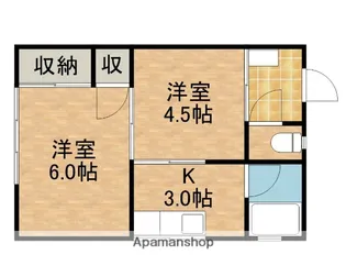 アオイハイツI【1階】の間取り
