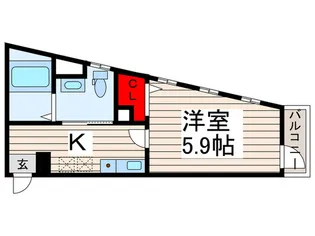 マーキュリー関原【2階】の間取り