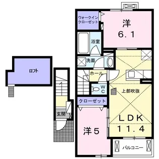 オークリーフ【2階】の間取り