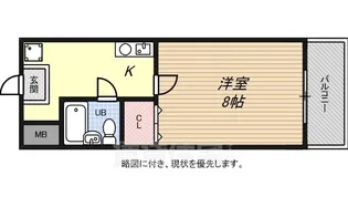 ラフォーレ兵庫【4階】の間取り