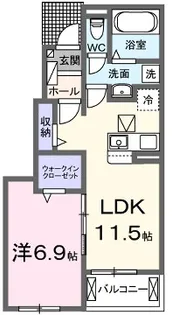 パイン フォレスト【1階】の間取り