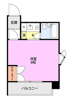 レジデンシャル万代【4階】の間取り