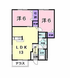 リンム緑 B【1階】の間取り
