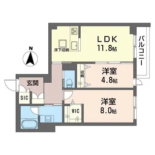 リラフォート【2階】の間取り