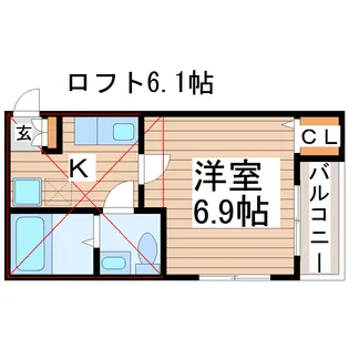 ベアーレ南仙台【1階】の間取り