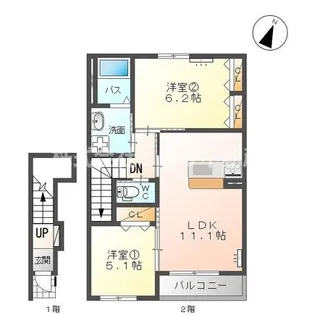 ステイゴールド【2階】の間取り