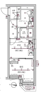 スクエアシティ新蒲田【2階】の間取り