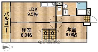 ピエールフェローニ【4階】の間取り