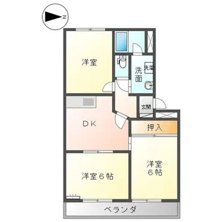 L,Louise松坂(エル・ルイーズ マツザカ)【3階】の間取り