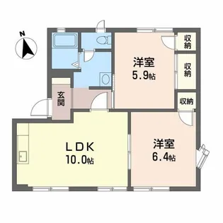 グレイス若宮 B棟【1階】の間取り