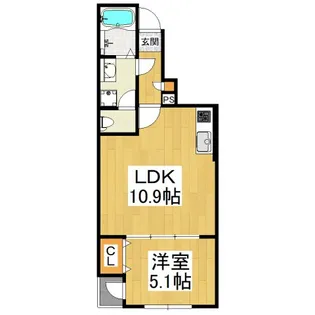 ヴェルデ堺中ビル【2階】の間取り
