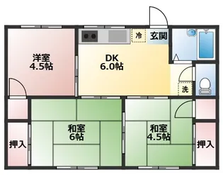 大橋ハイツ【2階】の間取り