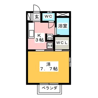 コーポベルウッド【1階】の間取り