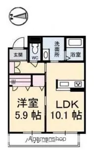 グランベレオ三吉【3階】の間取り