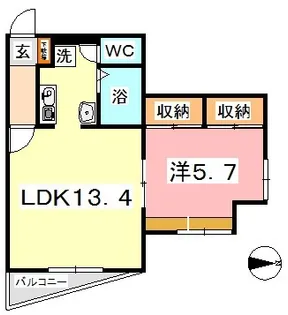 KM大元駅前【3階】の間取り