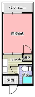 サンビレッジ黒髪【2階】の間取り