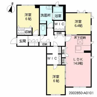 シャーメゾンフルール【1階】の間取り