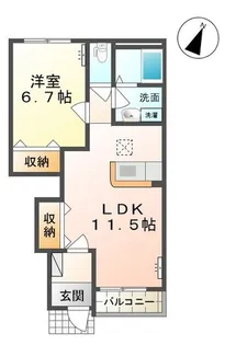 クレシェンテ【1階】の間取り