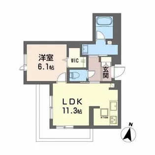 ジェンティーレ伍番館【1階】の間取り