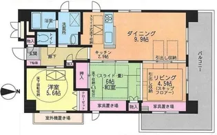 ルネス・フォンテーヌ【5階】の間取り