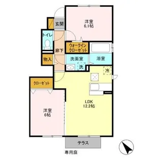 グラマードマレVIII B【1階】の間取り