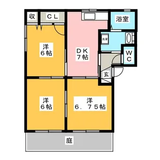 ファレノ B棟【1階】の間取り