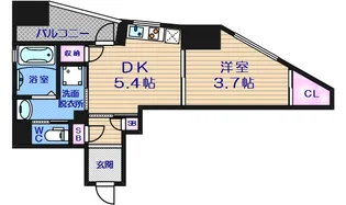 オリエンタル南堀江【9階】の間取り
