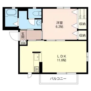 カメリアハイツB【1階】の間取り
