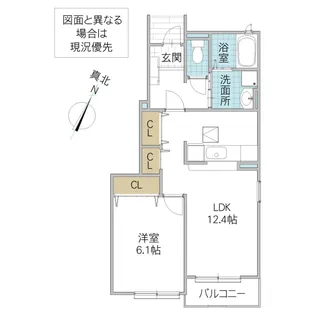 キャッスルアヴェニュー C【1階】の間取り