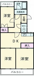 けやき台ハイツ【3階】の間取り