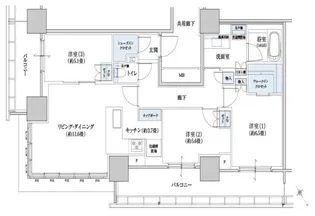 ブリリアタワー浜離宮【28階】の間取り