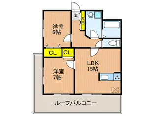 エメラ東洋【6階】の間取り