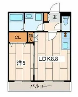 ボヌーレE【1階】の間取り