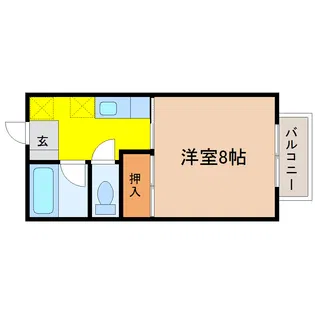 石名坂エーコー【2階】の間取り