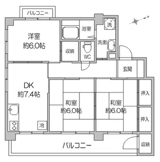 エルスタンザ新松戸【4階】の間取り