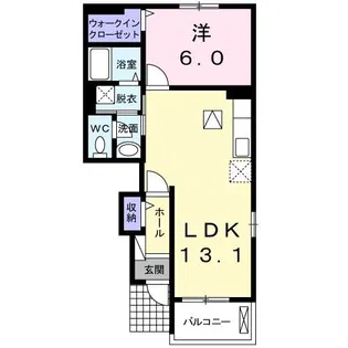 ラグーナB【1階】の間取り
