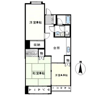 長澤中里マンション【3階】の間取り