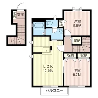 レーベンドルフC棟【2階】の間取り