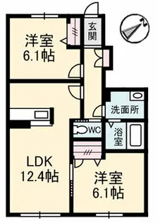 香川県丸亀市郡家町【アパート】の間取り