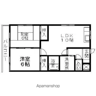 コーポ瀬崎【2階】の間取り