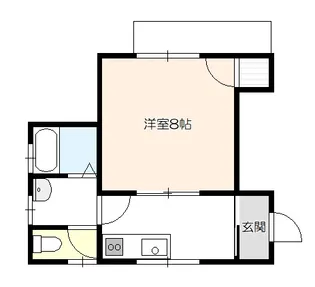 好保♭(コーポフラット)【1階】の間取り