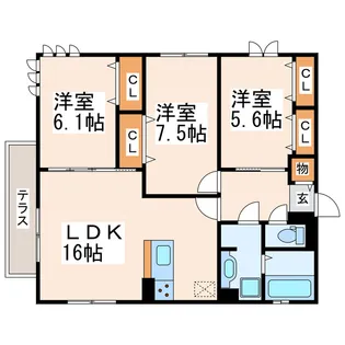ルボア十禅寺【1階】の間取り