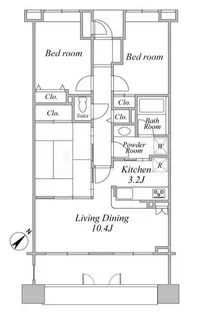 神奈川県横浜市中区野毛町3【マンション】の間取り