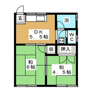 スカイコーポ【2階】の間取り