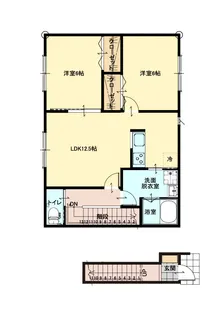 チムジュラハウス木ノ下【2階】の間取り